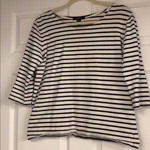 3/4 Sleeve B&W Blouse